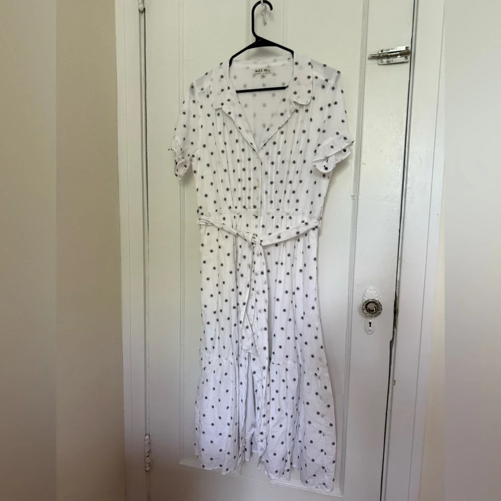 Alex Mill Daisy Field Dress in White Size M - Picture 3 of 6